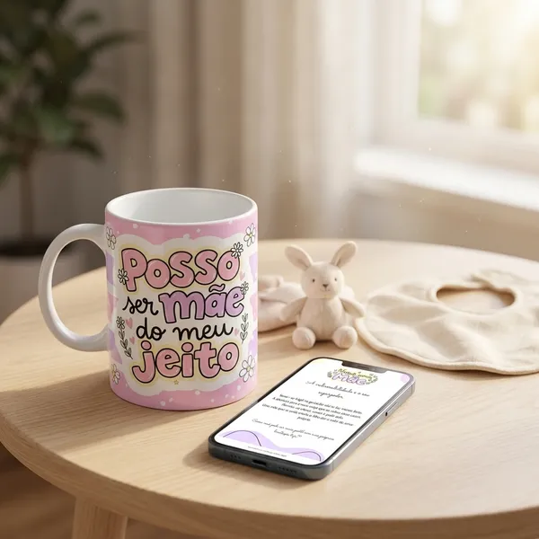 Detalhe interativo da caneca