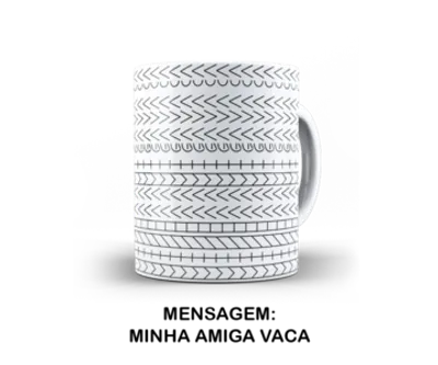 Caneca Mensagem Oculta: Minha Amiga Vaca