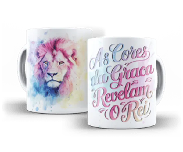 Caneca interativa Leão de Judá com QR Code